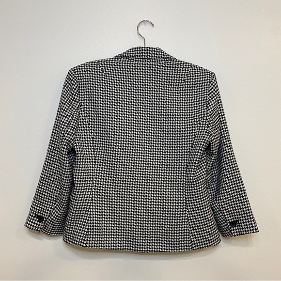 BANANA REPUBLIC jacket blazer houndstooth black white - Picture 5 of 5